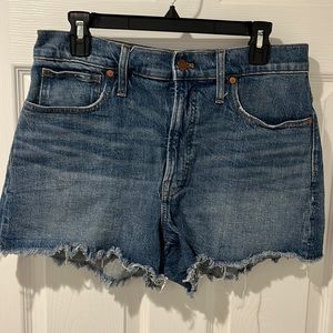 Madewell The Perfect Jean Short in Rayburn wash: comfort stretch denim size 30